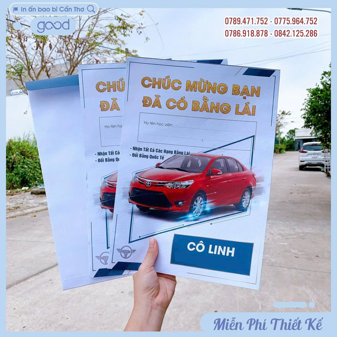 IN BAO ĐỰNG BẰNG LÁI A4